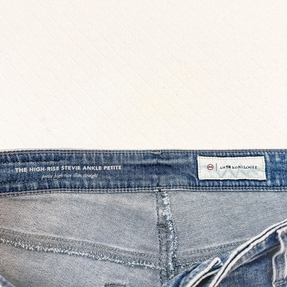 AG The High-Rise Stevie Ankle Petite Slim Straight Denim Jeans Size 29 - Picture 5 of 7